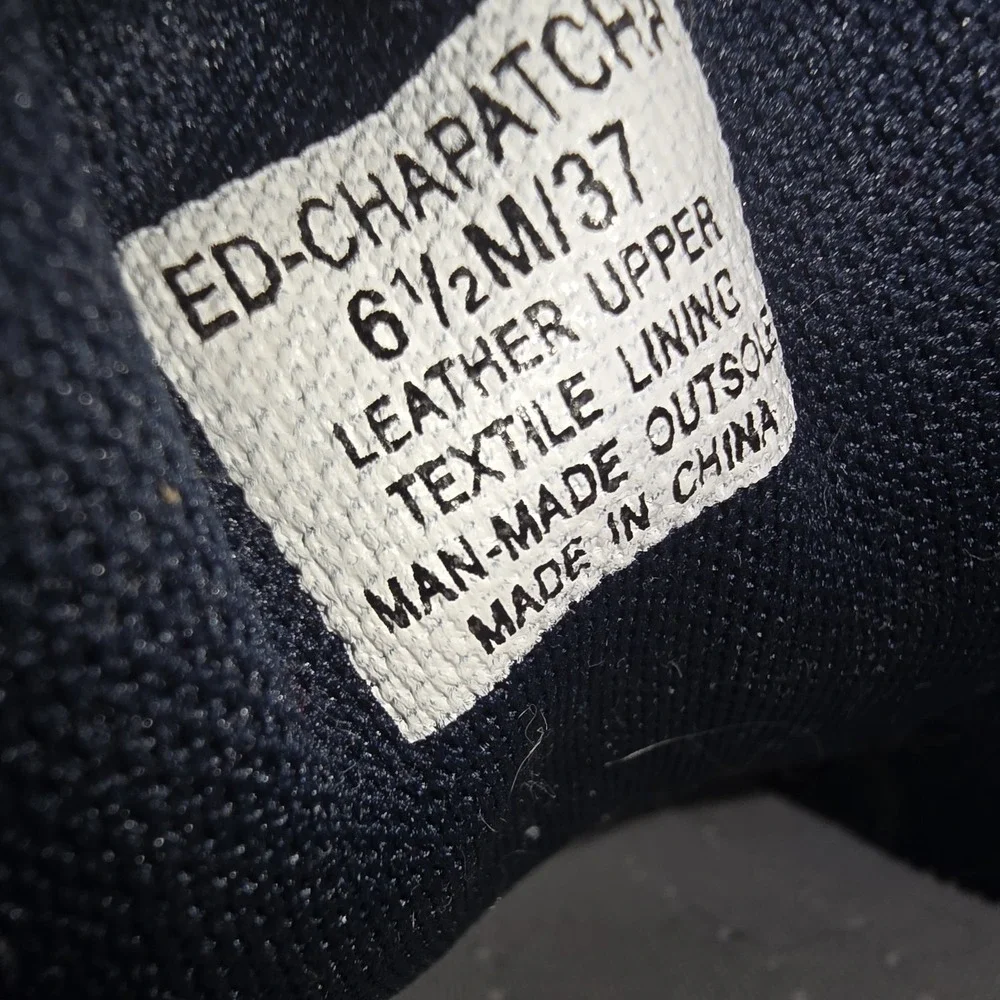 ED Ellen Degeneres Chapatcha Sneakers Lace Up Dog Shoes Dark Blue Wms 6.5US 37EU
